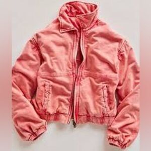 Free People Dolman Bomber Jacket Oversized Zip-up Slouchy Size L